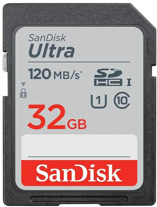 SANDISK Ultra 32GB SDHC atminties kortelė 120MB/s