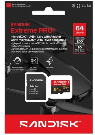 Atminties kortelė SanDisk Extreme PRO Micro SD UHS-I 64 GB Micro SDHC