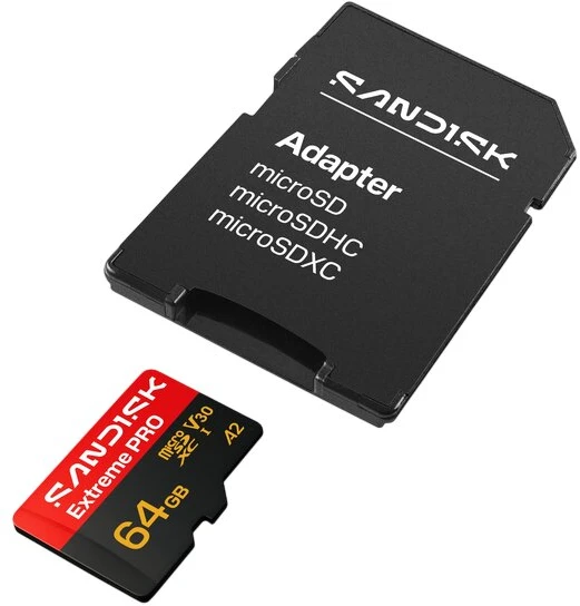 Atminties kortelė SanDisk Extreme PRO Micro SD UHS-I 64 GB Micro SDHC