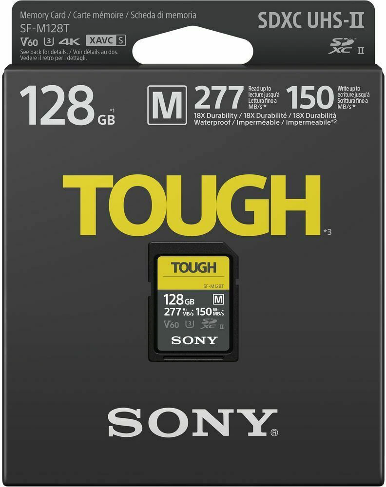 Atminties kortelė - Sony 128 GB M Tough UHS-II SDXC V60 kortelė