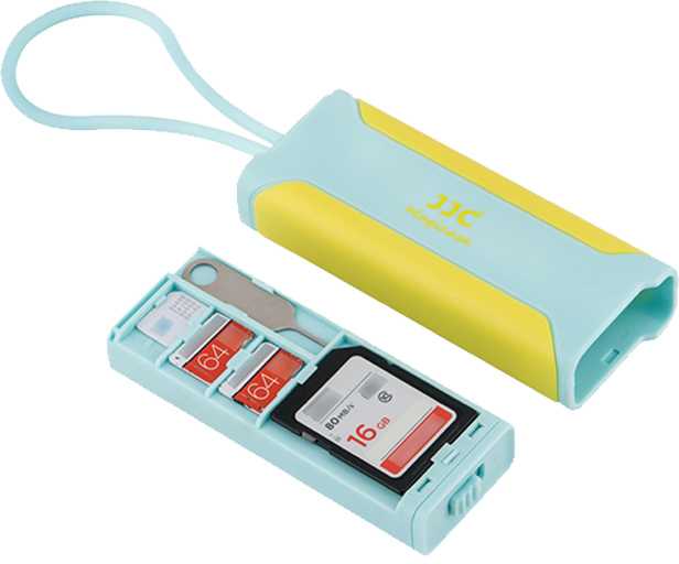 Atminties kortelės dėklas - JJC MCR STM5BY 1 SD, 2 TF, 1 Nano SIM, USB skaitytuvas