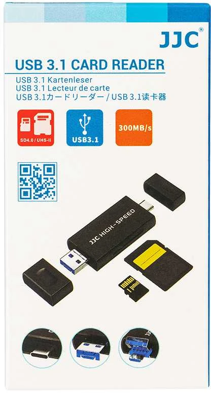 JJC USB 3.1 kortelių skaitytuvo pakuotė