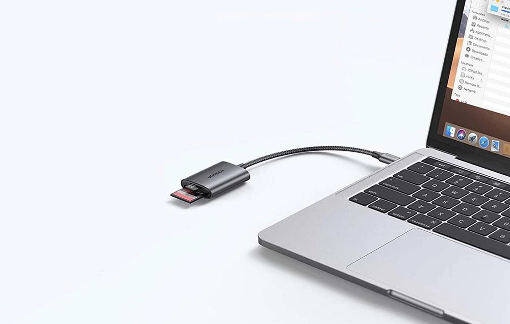 USB-C kortelių skaitytuvas, UGREEN CM401 (pilka)