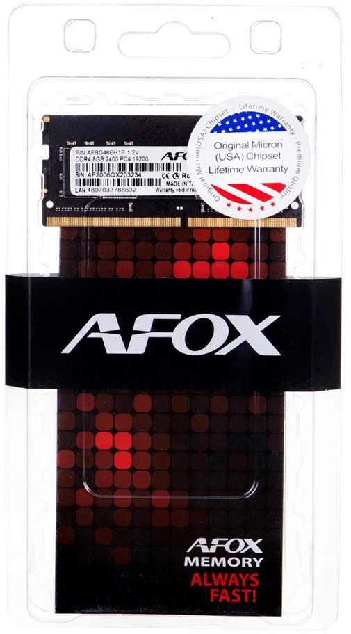 RAM Modulis - AFOX DDR4 8G 2400 SO DIMM 8 GB 2400 MHz