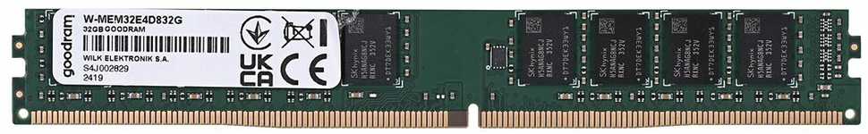 Atminties modulis - Goodram W-MEM32E4D832G 32GB DDR4 3200MHz ECC Be Buferinis