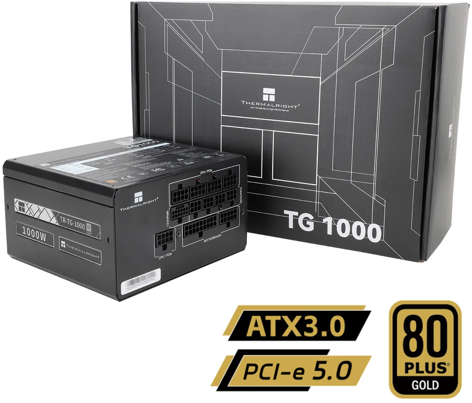 Thermalright TG-1000 – 1000W Fully Modular 80Plus Gold ATX 3.0 PSU Maitinimo Blokas