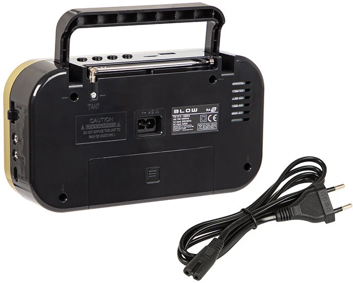 Audio Įranga - Blow 77-542 Nešiojama Radijo Stotis Su AM/FM, Bluetooth, USB/SD - Auksinė
