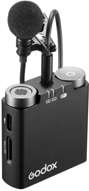 Audio įranga - Godox Virso M2 belaidžio mikrofono sistema, 2 siųstuvai, 650 pėdų nuotolis