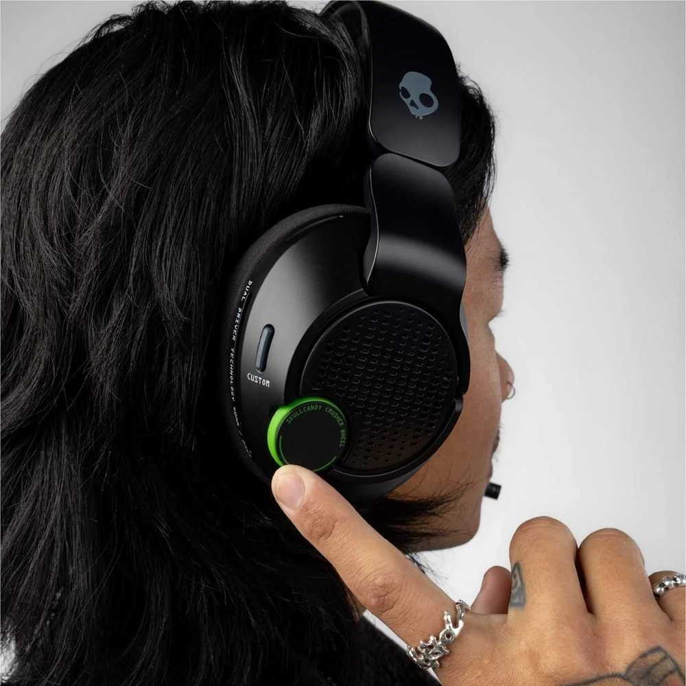 Skullcandy Crusher PLYR 720 Bluetooth Belaidės Over-ear Ausinės with Mic, BT 5.3, skirta XBOX, Juodas EU (S6PXW-T964)