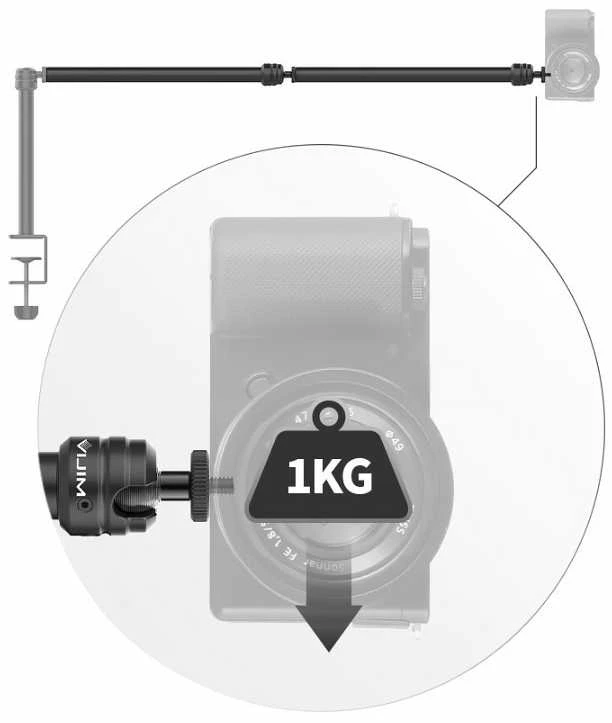 Audio Įranga - Ulanzi VIJIM LS06 Dviejų Segmentų Montavimo Kolona 1kg Talpa