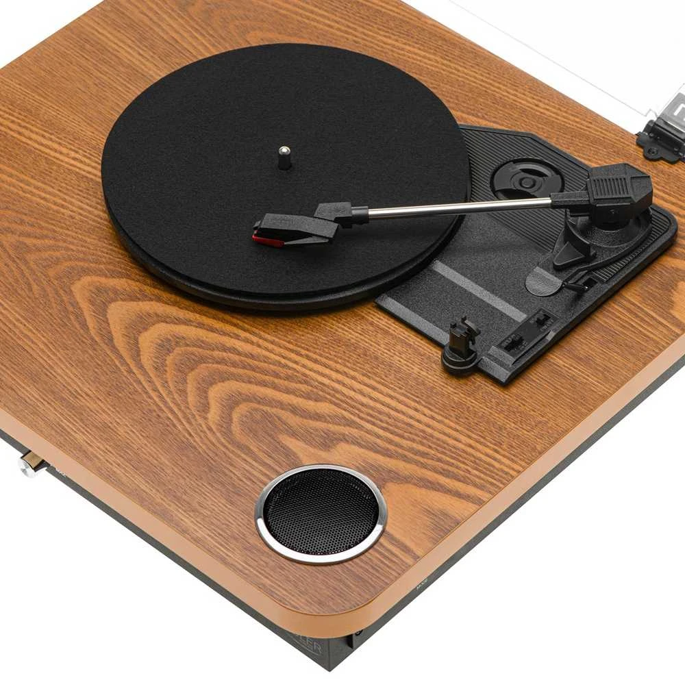 Patefonas Adler AD-1914 su USB ir Bluetooth, rudos medienos spalvos