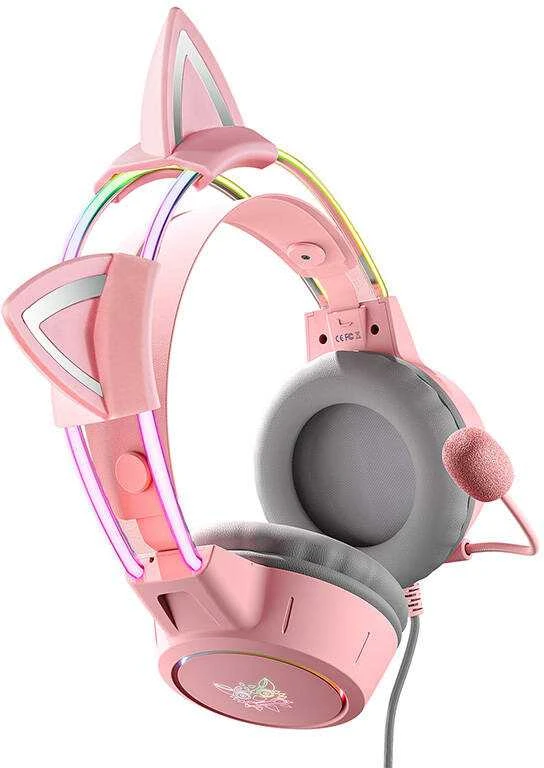 Žaidimų ausinės ONIKUMA X15Pro Rožinė Cat's Ears