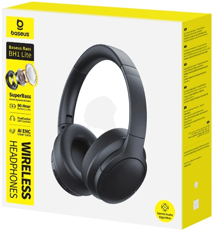 Baseus Ausinės su lankeliu ant galvos bluetooth 6.0 BASS BH1 LITE juoda