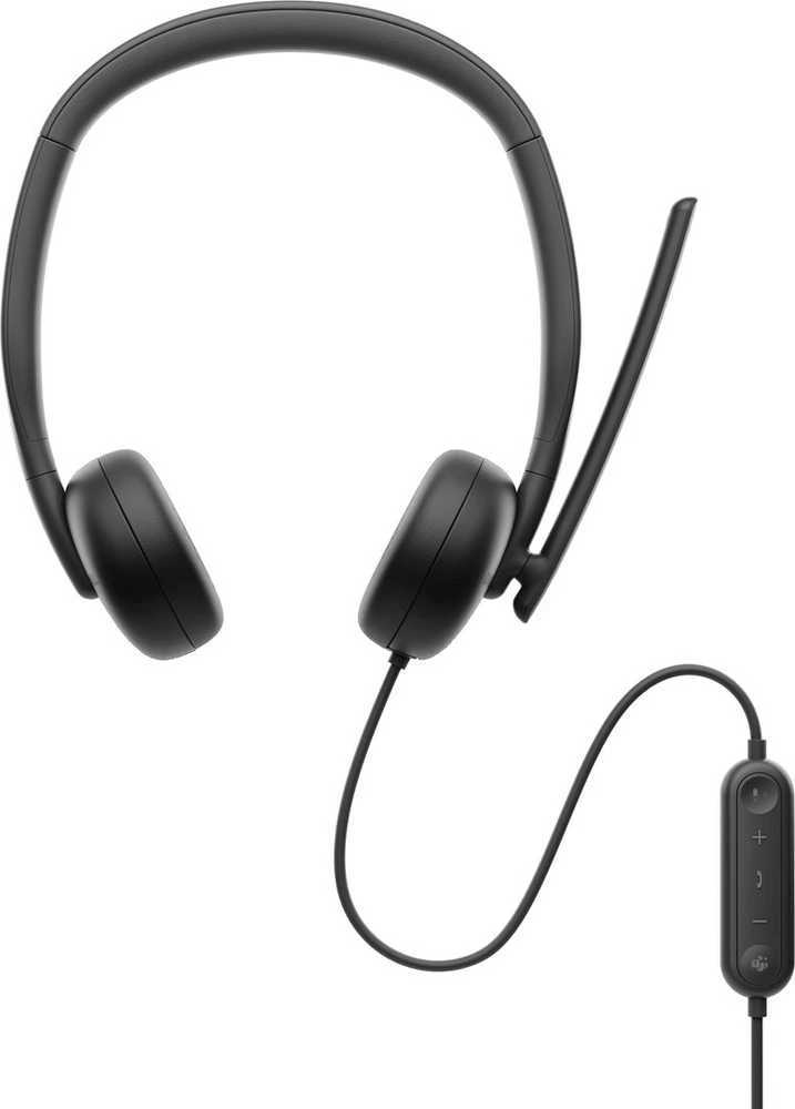 Dell | Ausinės | WH3024 | Įmontuotas mikrofonas | USB-C, USB-A | Juodos