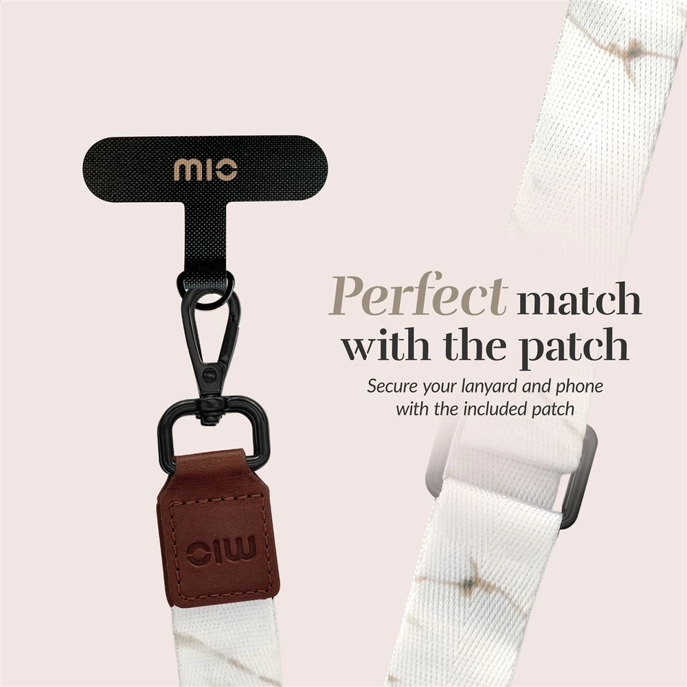 Dėklas MIO Lanyard strap Baltas Marble