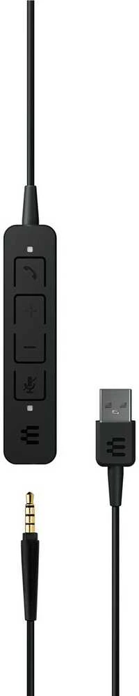 Inline Ausinės „EPOS SENNHEISER ADAPT 165 USB II“, dvipusės, su USB laidiniu adapteriu, 3,5 mm ir USB jungtimis.