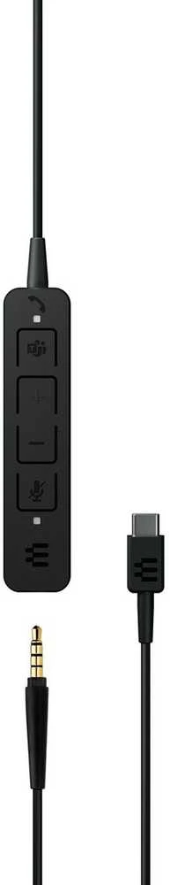 Ausinės EPOS ADAPT 165T USB-C II, USB LAIDINIS DVIPUSIS 3,5 mm + USB