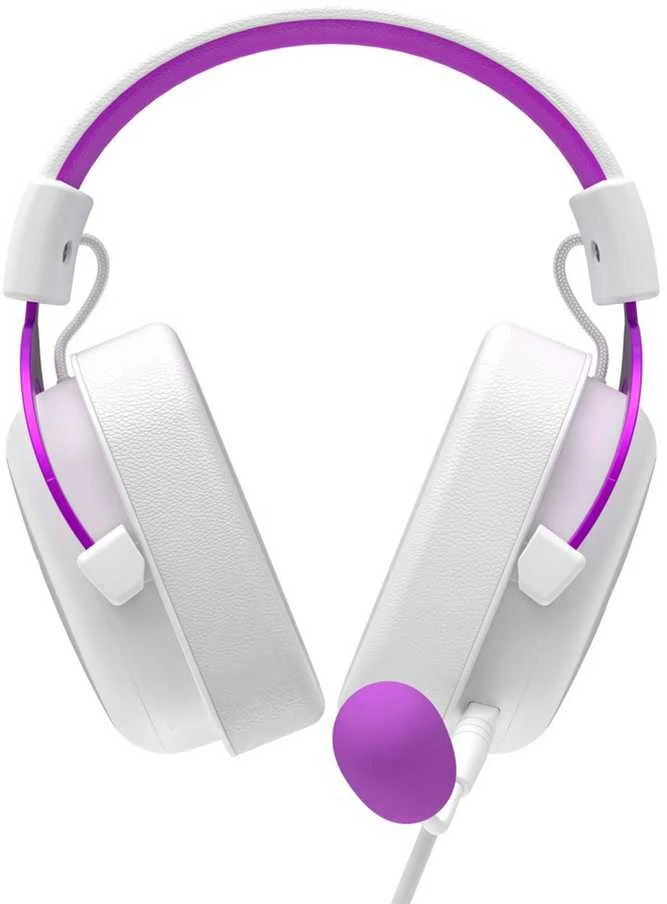 Havit H2002d - žaidimams ausinės, baltas ir violetinė