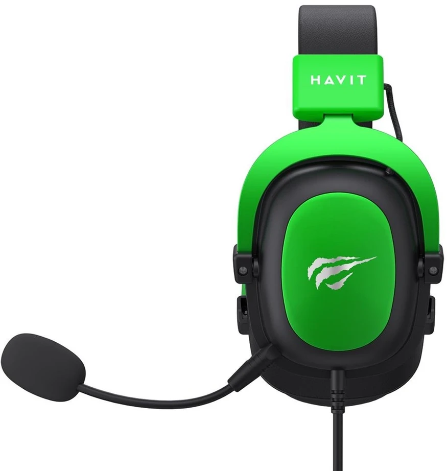 Havit H2002d Ausinės su laidu su lankeliu ant galvos Gaming Juodas, Žalias