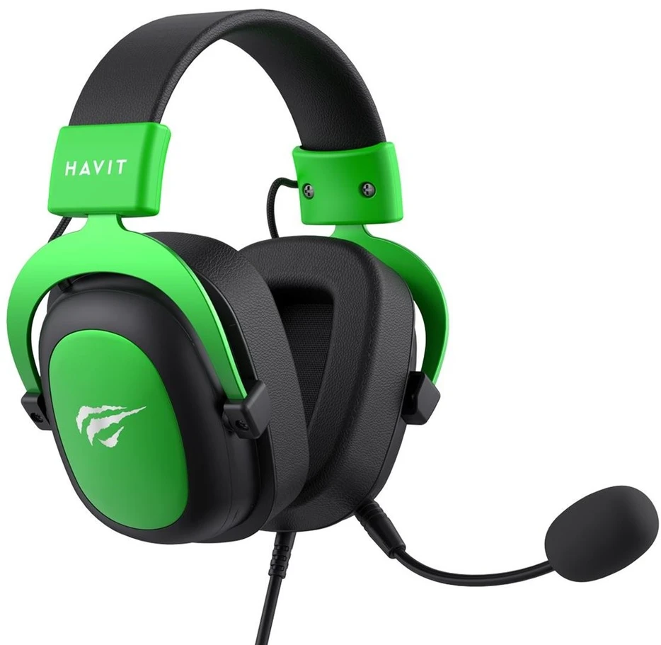 Havit H2002d Ausinės su laidu su lankeliu ant galvos Gaming Juodas, Žalias