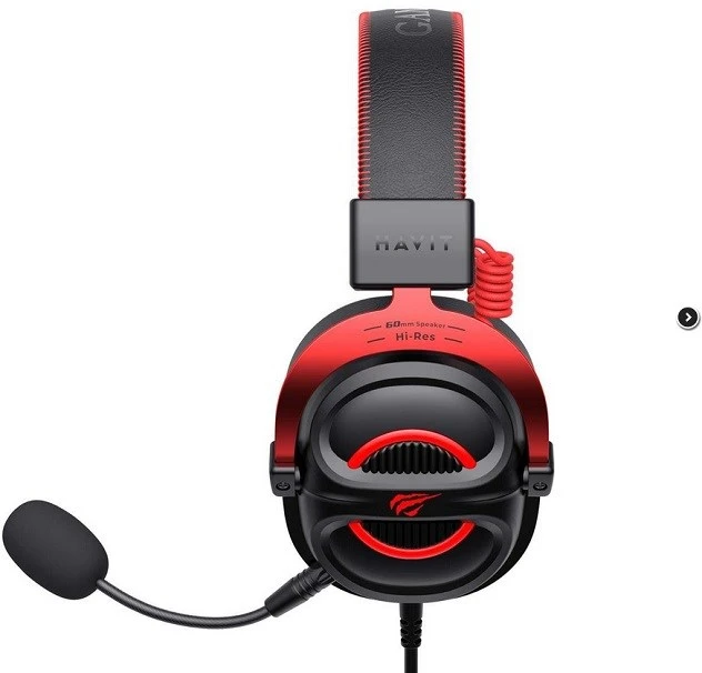 Havit H2002E Pro Ausinės su laidu su lankeliu ant galvos Gaming Juodas, Raudona