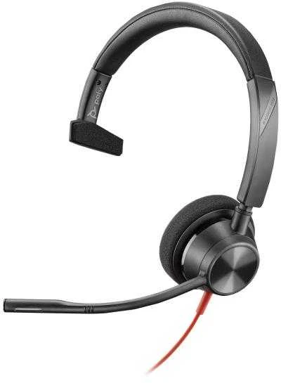 Hewlett Packard (HP) HP Poly Blackwire 3310 Vienpusės Microsoft Teams Certified USB-C Ausinės +USB-C/A Adapteris