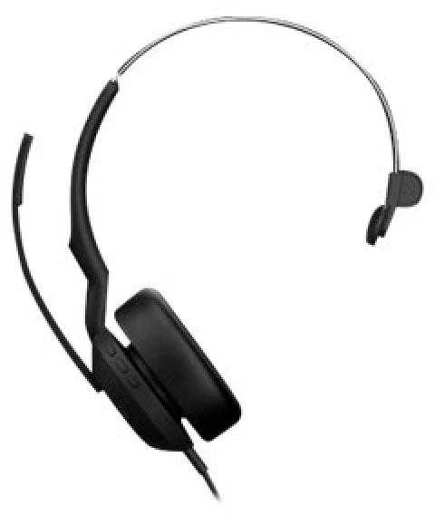 Ausinės - Jabra Evolve2 50 MS Mono ausinės (laidinės, triukšmo slopinimas, dviguba jungtis)
