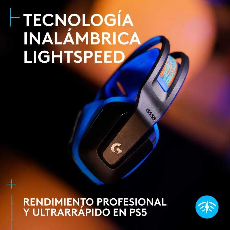 Ausinės Logitech G535 LIGHTSPEED WIRELESS HDS, Mėlynai juodos