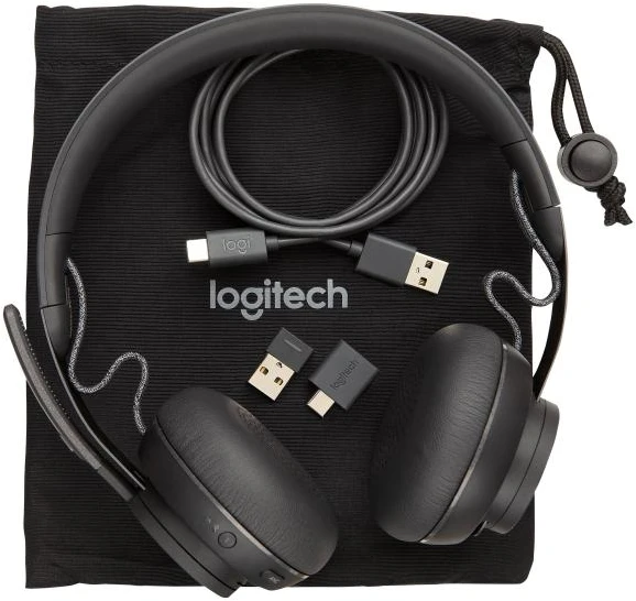 Ausinės - Logitech Zone Ausinės su laidu, Dviejų Triukšmo Slopinimo Mikrofonų, Teams Sertifikuotos