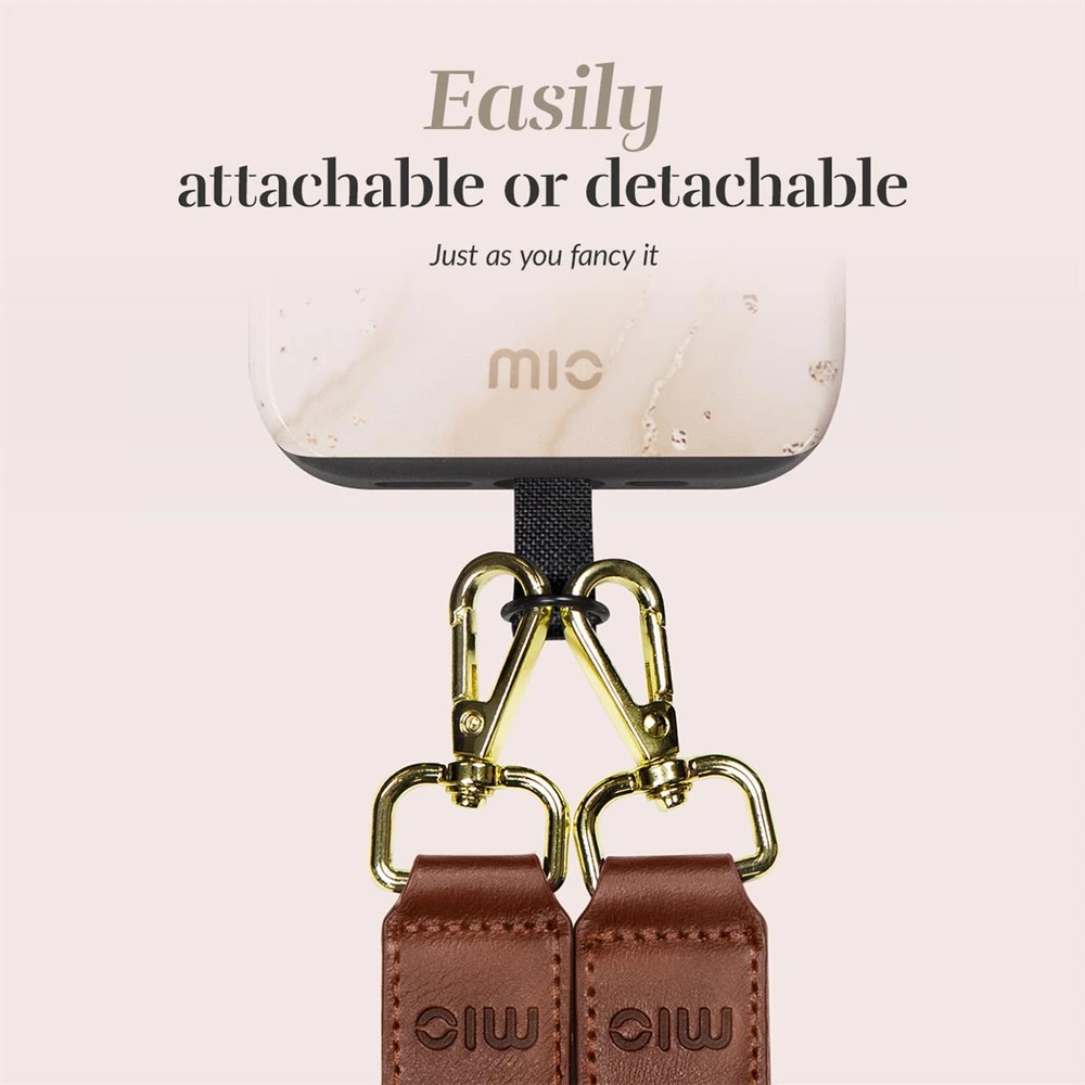 Dėklas MIO Lanyard strap Gold Marble