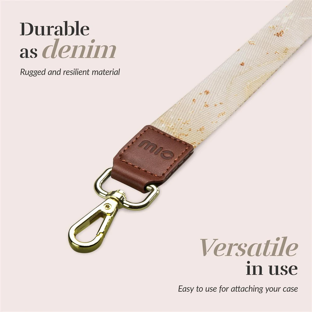 Dėklas MIO Lanyard strap Gold Marble