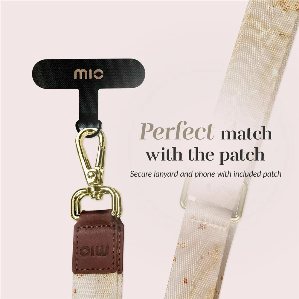 Dėklas MIO Lanyard strap Gold Marble