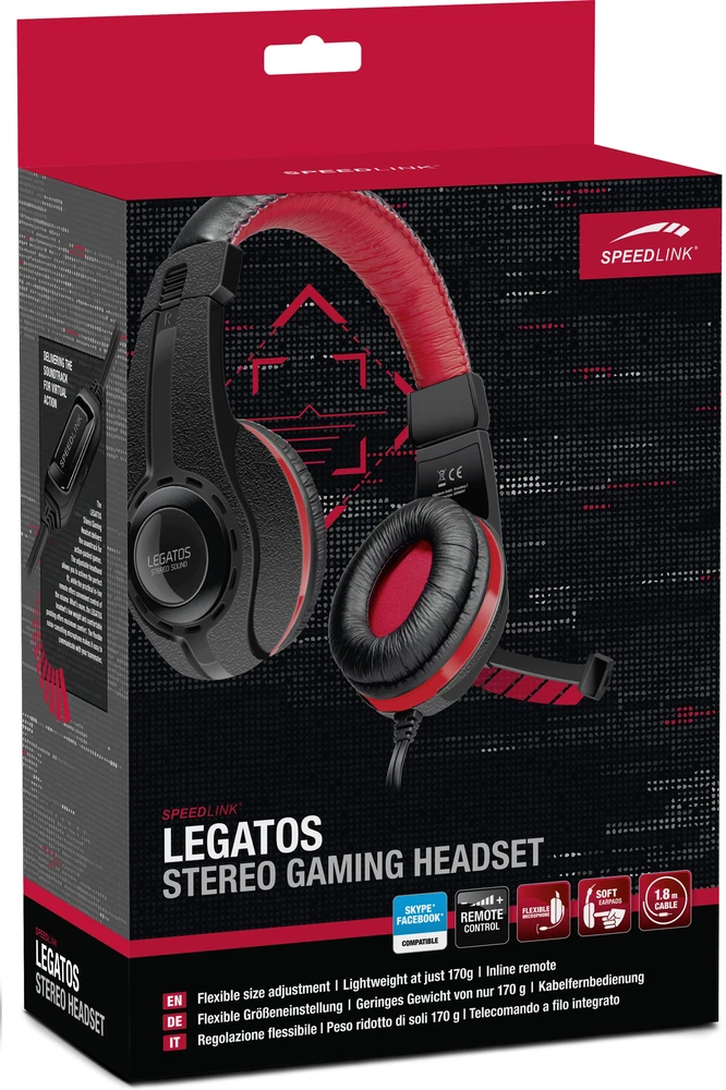 Ausinės - Speedlink Legatos SL-860000-BK Stereofoninės Kompiuterinės Žaidimų Juodas