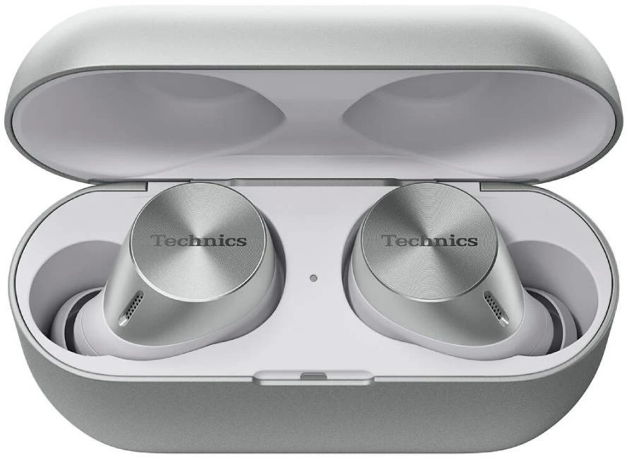 Ausinės - Technics EAH-AZ60M2ES, Sidabrinės, 8 mm, LDAC, ANC, Qi, IPX4