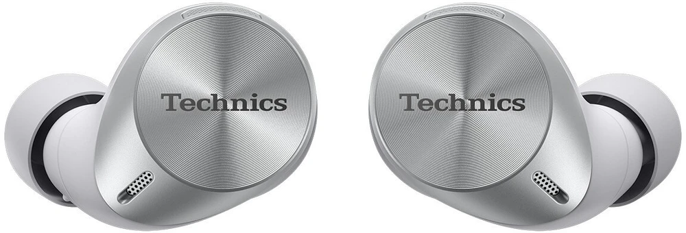 Ausinės - Technics EAH-AZ60M2ES, Sidabrinės, 8 mm, LDAC, ANC, Qi, IPX4