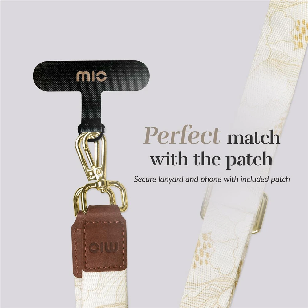 MIO Lanyard strap Baltas Roses