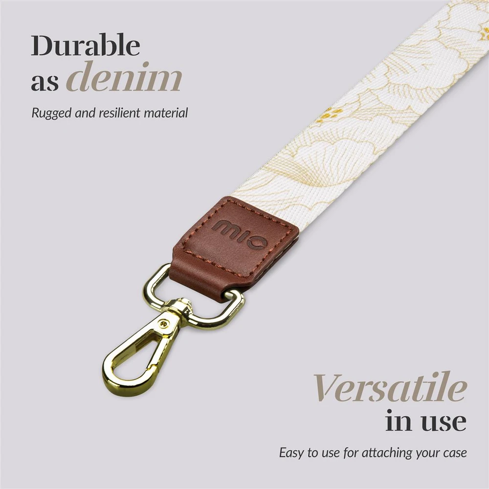 MIO Lanyard strap Baltas Roses