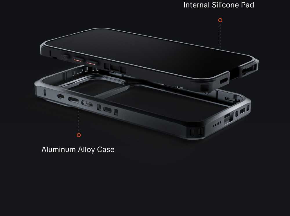 Telefono narvas - PGYTECH ProShot Phone Cage (iPhone 17 Pro Max, aliuminis, lengvas)