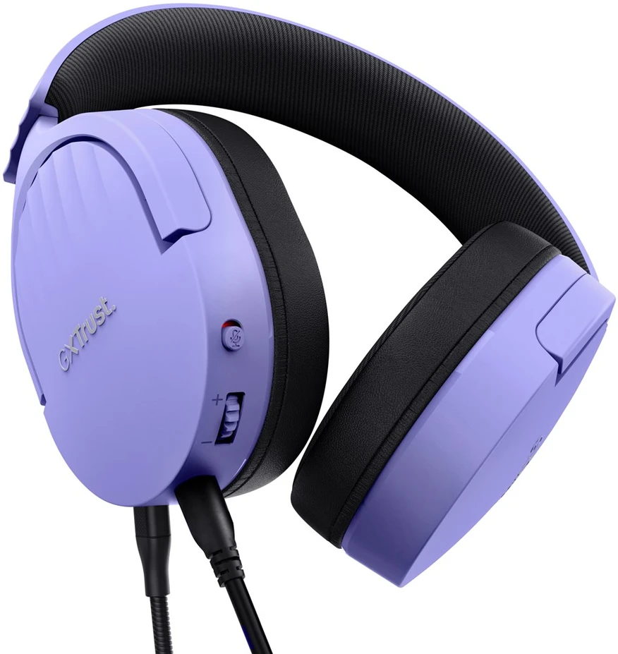 Trust GXT 489P FAYZO Daugiaplatformės žaidimų ausinės (violetinės)