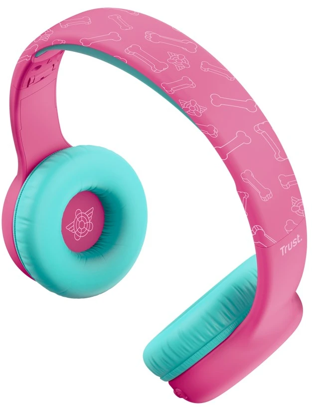 Auriculares inalámbricos para niños TRUST Nouna de PAW Patrol, spalva rosa