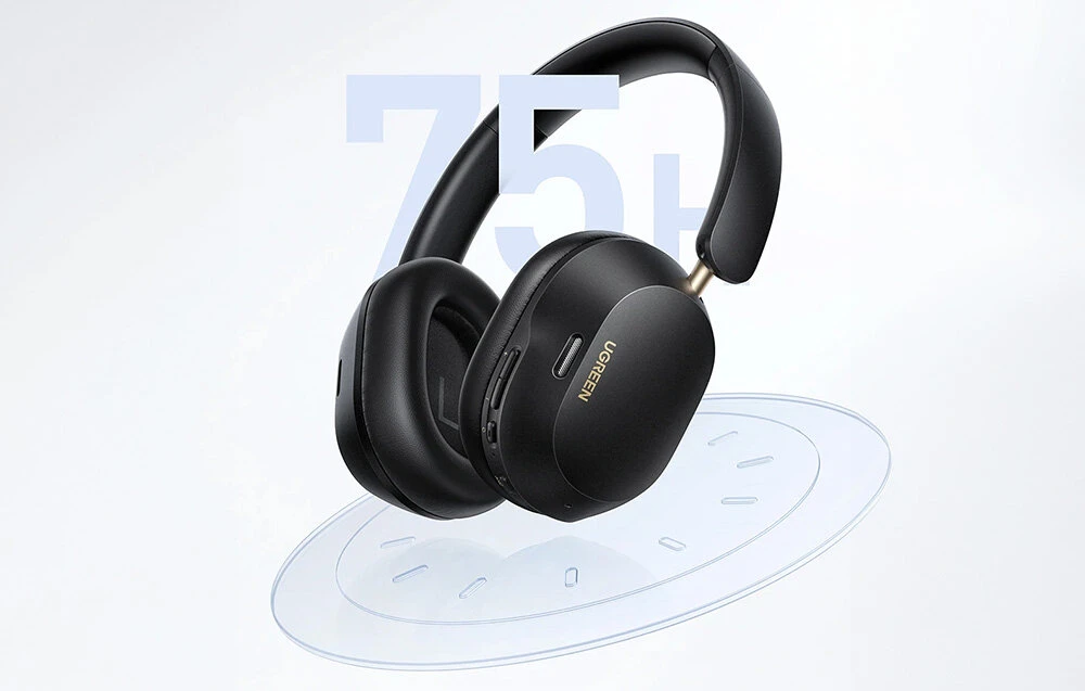 Ausinės belaidės Ugreen HiTune Max 5C, Hybrid ANC, Bluetooth 5.4 (juoda)