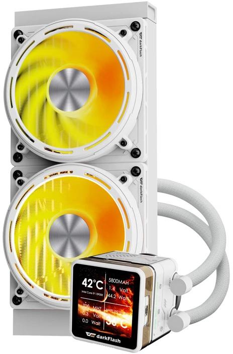 Aušinimo sistema - darkFlash DE240 vandens aušinimo sistema 315W TDP ARGB balta