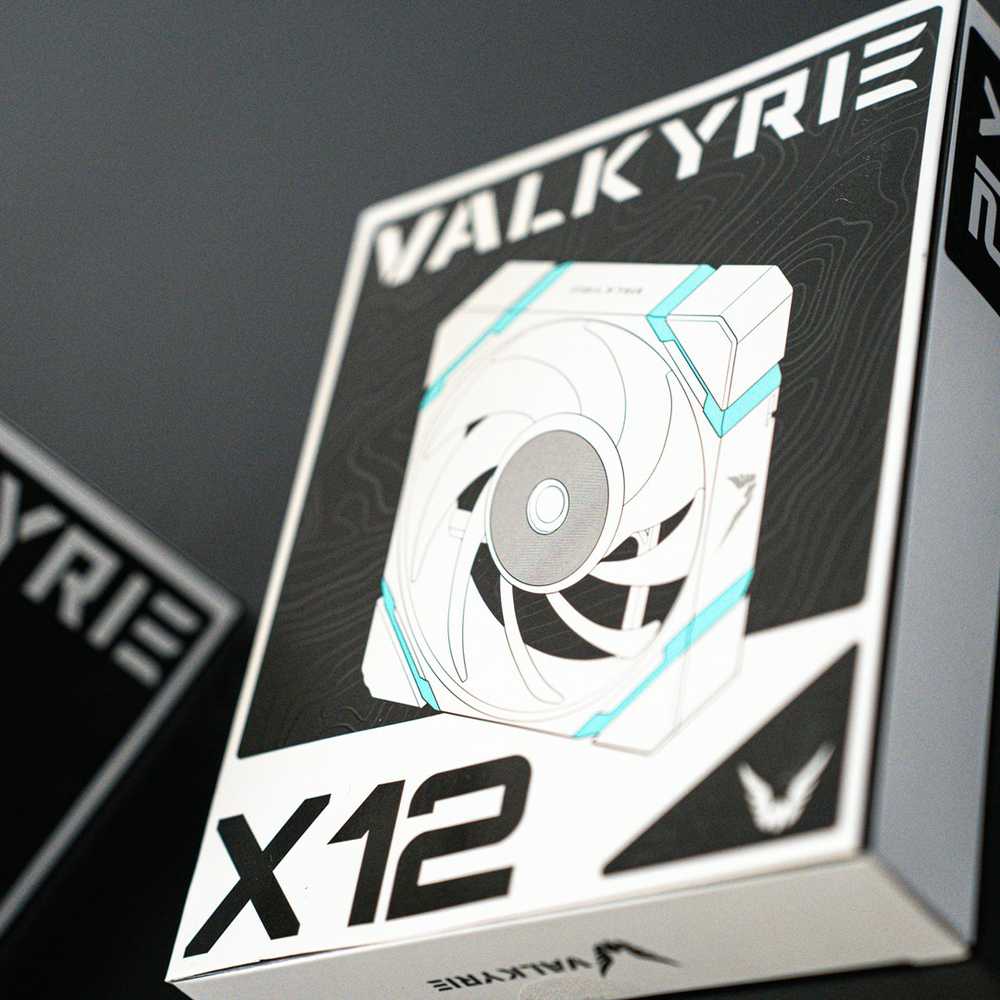 Aušintuvo Ventiliatorius - Valkyrie X12 ARGB 800-2150 RPM 80 CFM Juodas