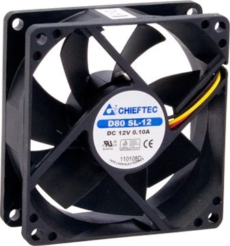 Chieftec AF-0825S computer cooling component Kompiuterio dėklas Juodas