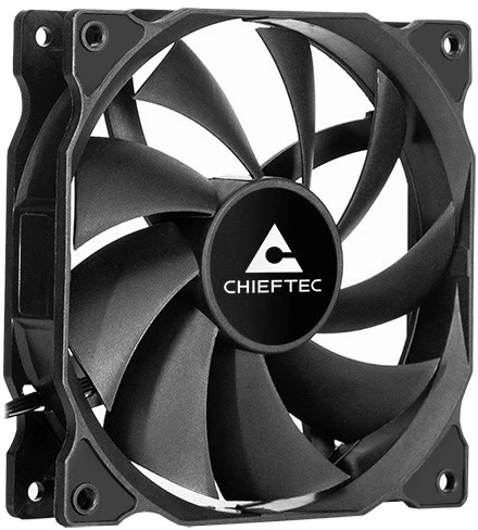 Chieftec ZF-1225PWM computer cooling system Kompiuterio dėklas Fan 12 cm Juodas 1 pc(s)