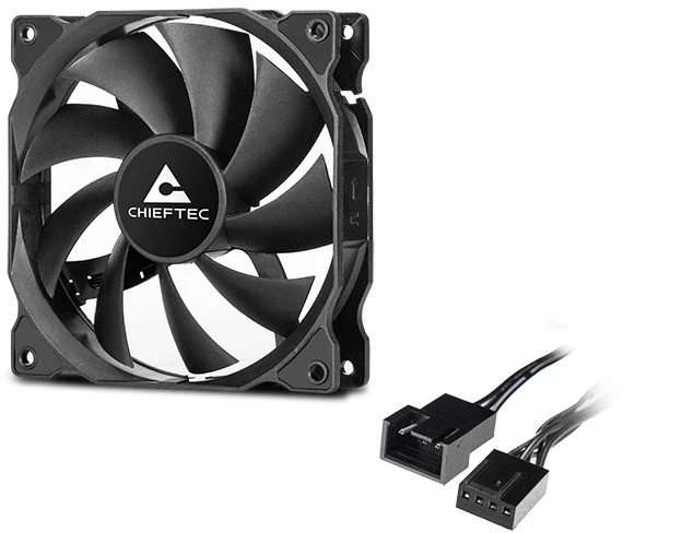 Chieftec ZF-1225PWM computer cooling system Kompiuterio dėklas Fan 12 cm Juodas 1 pc(s)