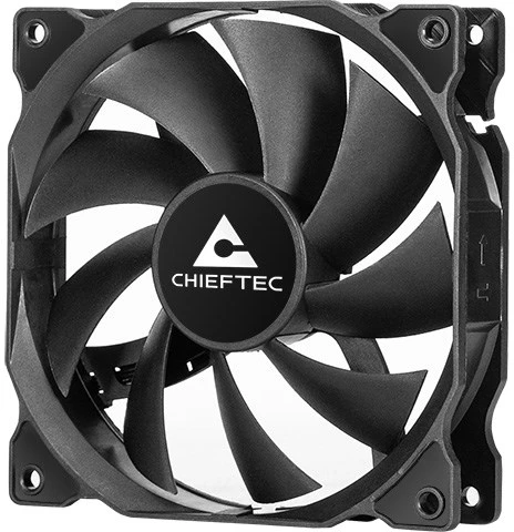 Chieftec ZF-1225PWM computer cooling system Kompiuterio dėklas Fan 12 cm Juodas 1 pc(s)