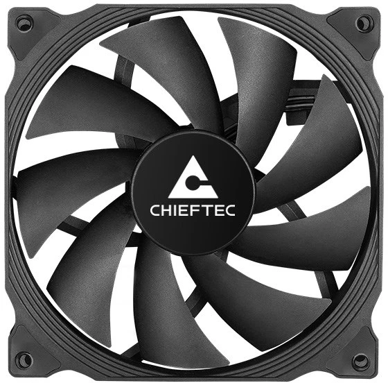 Chieftec ZF-1225PWM computer cooling system Kompiuterio dėklas Fan 12 cm Juodas 1 pc(s)