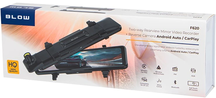 Automobilinė DVR Kamera - BLOW BLACKBOX F620 10,92" 1080p CarPlay Android Auto Vaizdo Registratorius