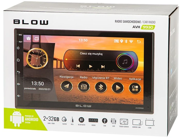Automobilinė Garso Sistema - BLOW AVH-9930 2DIN 7" GPS Android 11